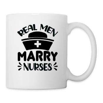 Echte Männer heiraten Krankenschwestern - Tasse - Weiß - Rechts