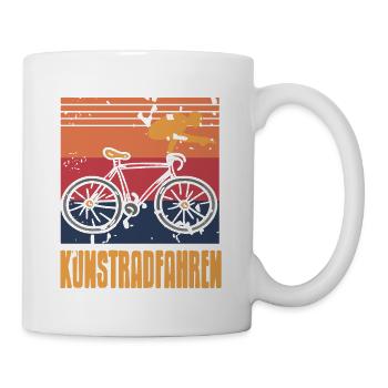 KUNSTRADFAHREN Cool Retro Vintage Art Cycling - Tasse - Weiß - Rechts
