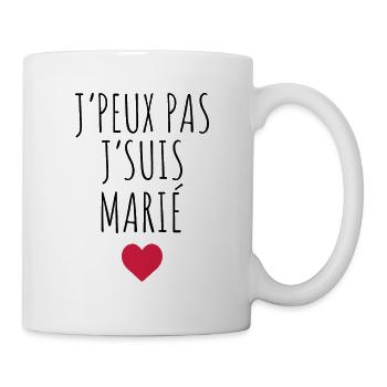 Mari , Femme , Mariage , Marié , Epoux , Epouse - Mug blanc - blanc - Droite