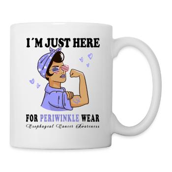 Cancer de l’œsophage de la pervenche en avril - Mug blanc - blanc - Droite