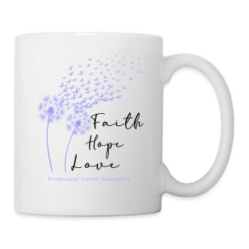 Cancer de l’œsophage de la pervenche en avril - Mug blanc - blanc - Droite