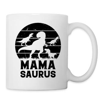 Mama Saurus Mama Dinosaur Family Mama Dino Mamasau - Mug - white - Right