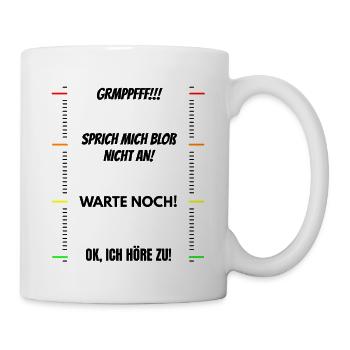 Kaffee Spruch Morgenmuffel Geschenk fürs Büro - Tasse - Weiß - Rechts