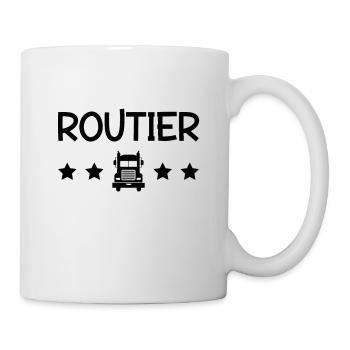 Routier , Chauffeur Poids-lourd , Camion - Mug blanc - blanc - Droite