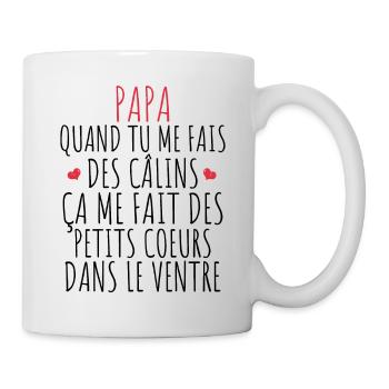 Papa , Fête des Pères , Bébé , Naissance , Baby - Mug blanc - blanc - Droite