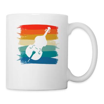 Instrument de violoncelle classique rétro vintage - Mug blanc - blanc - Droite