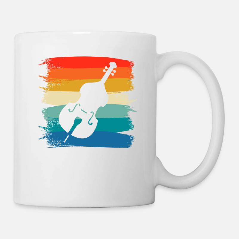 Retro Vintage Classic Cello Player Instrument - Tasse - Weiß