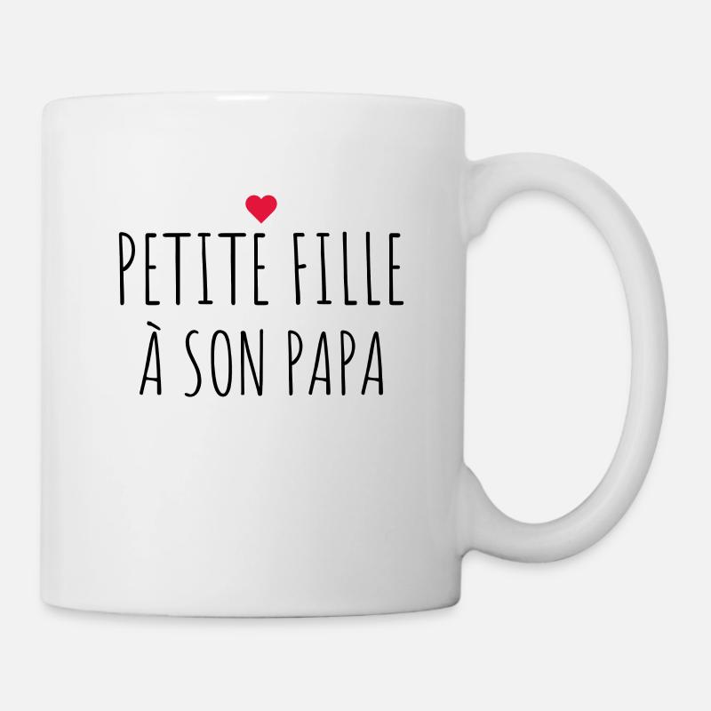 Petite fille à son Papa , Naissance , Enfant - Mug blanc - blanc