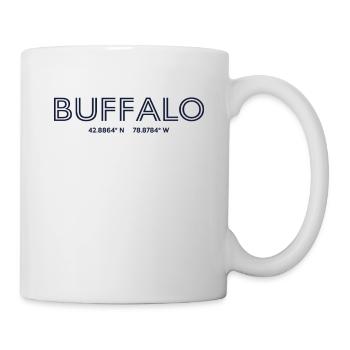 Coordonnées de la ville des États-Unis - Buffalo - Mug blanc - blanc - Droite