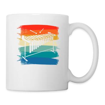 Retro Vintage Classic Marimba Player Instrument - Tasse - Weiß - Rechts
