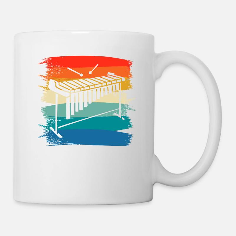 Retro Vintage Classic Marimba Player Instrument - Tasse - Weiß