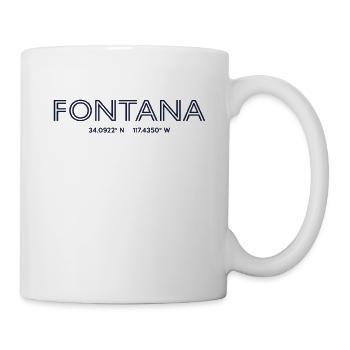 USA Stadt Koordinaten - Fontana - Tasse - Weiß - Rechts