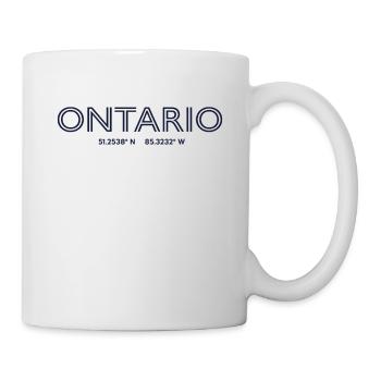 USA Stadt Koordinaten - Ontario - Tasse - Weiß - Rechts