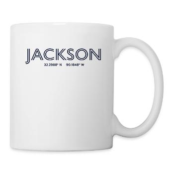 USA Stadt Koordinaten - Jackson - Tasse - Weiß - Rechts