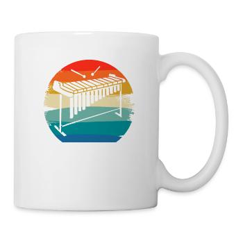 Retro Vintage Classic Marimba Player Instrument - Tasse - Weiß - Rechts