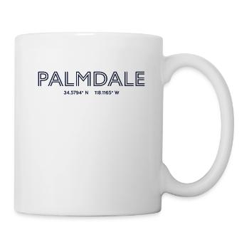 USA Stadt Koordinaten - Palmdale - Tasse - Weiß - Rechts