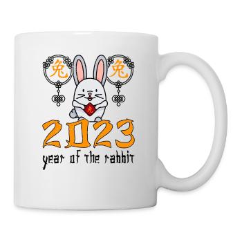 Personnage de lapin chinois Nouvel An 2023 - Mug blanc - blanc - Droite