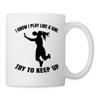 Handballeuse joueuse de handball féminine Joueuse de handball - Mug blanc - blanc - Droite