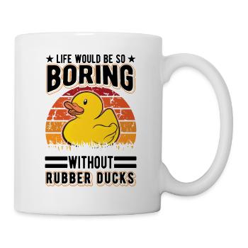 Canard en caoutchouc Cadeau Canard Grinçant Canard Bain Canard - Mug blanc - blanc - Droite