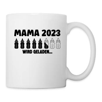 Mama Loading 2023 Lustige Schwangerschaft - Tasse - Weiß - Rechts