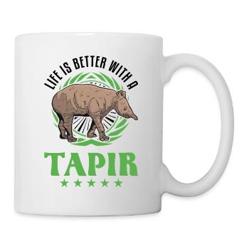 Life is better with a Tapir - Mug - white - Right