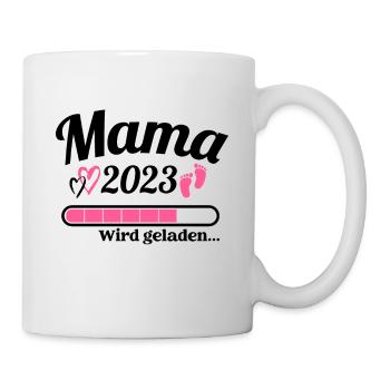 Mama Loading 2023 Lustige Schwangerschaft - Tasse - Weiß - Rechts