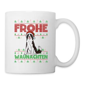 Frohe Weihnachten Border Collie - Tasse - Weiß - Rechts