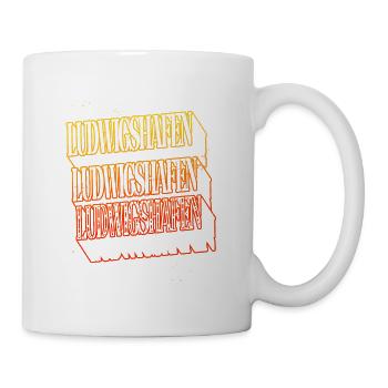 Ludwigshafen Germany City Skyline Font - Mug - white - Right