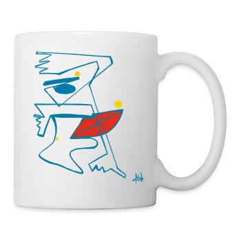 Drawing Line Art Illustration Mrs. Bunt - Mug - white - Right