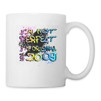 Je ne suis pas parfait, je suis original depuis 2009 Graffiti - Mug blanc - blanc - Droite