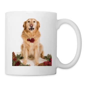 Christmas Dogs Golden Retriever Advent Wreath - Mug - white - Right