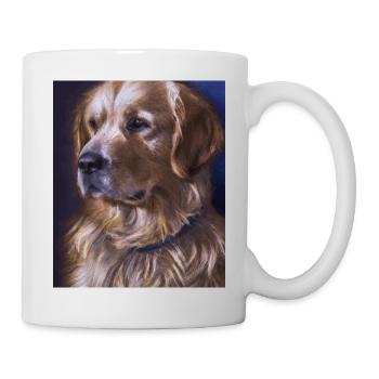 Golden Retriever Portrait Vincent Van Gogh Style - Mug - white - Right