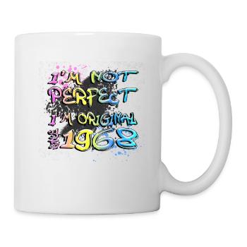 Je ne suis pas parfait, je suis original depuis 1968 Graffiti - Mug blanc - blanc - Droite
