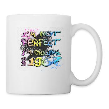 Je ne suis pas parfait, je suis original depuis 1967 Graffiti - Mug blanc - blanc - Droite