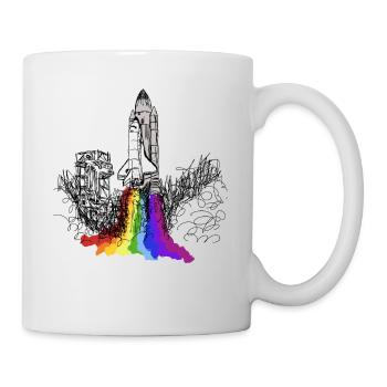 Space Shuttle Spaceship Rocket Astronaut Mission - Mug - white - Right