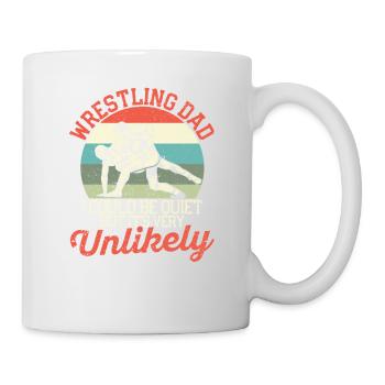Wrestling Dad Funny Father's Day Wrestler Daddy - Mug - white - Right