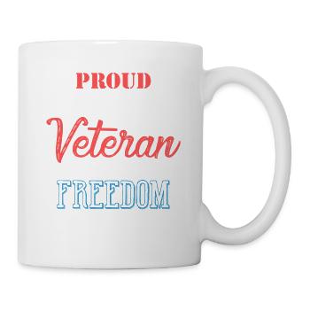 Proud Grandfather Of A Veteran Awesome Retro - Tasse - Weiß - Rechts