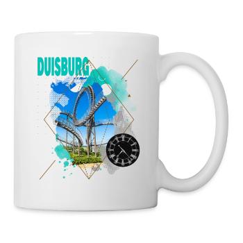 Duisburg Deutschland Stadt Skyline Vintage Retro - Tasse - Weiß - Rechts
