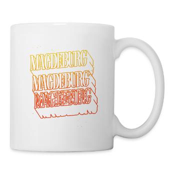 Magdeburg Deutschland Stadt Skyline Heimat Schrift - Tasse - Weiß - Rechts
