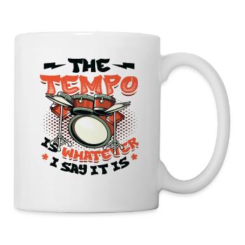 Das Tempo Ist, Was Immer Ich Sage, Es Ist Rockband - Tasse - Weiß - Rechts