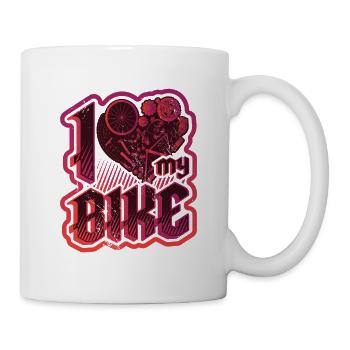 J’adore mes amateurs de vélo à vélo - Mug blanc - blanc - Droite