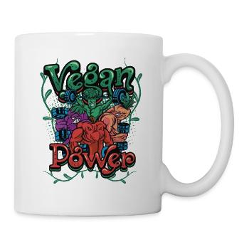 Vegan Power Vegan Fitness Vegan Athlete - Mug - white - Right