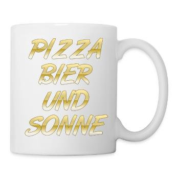 Pizza - Tasse - Weiß - Rechts