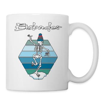 Bain de glace Un nageur d’hiver va se baigner sur glace - Mug blanc - blanc - Droite