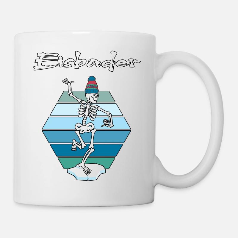 Eisbader Winterschwimmer geht Eisbaden - Tasse - Weiß