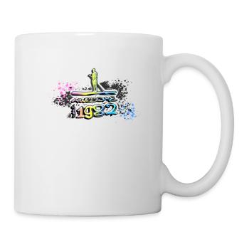 Awesome since 1982, SUP, Paddleboard, Graffiti, - Tasse - Weiß - Rechts