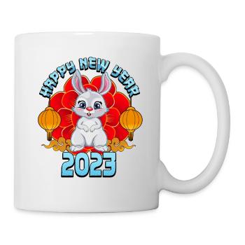 Jahr des Wasserhasen Happy ew Jahr 2023 - Tasse - Weiß - Rechts