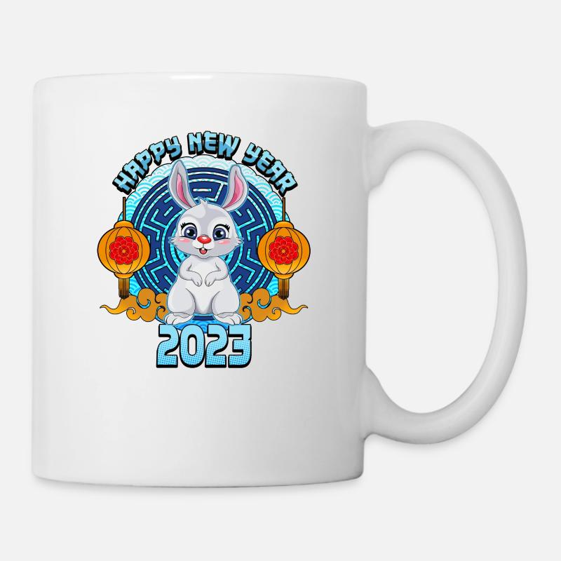 Année du lapin Joyeux Nouvel An chinois 2023 - Mug blanc - blanc