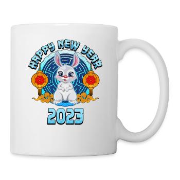 Cute Rabbit Happy Chinese Lunar New Year - Mug - white - Right