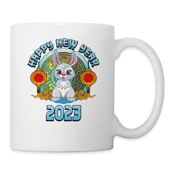 Chinesisches Mondjahr 2023 - Jahr des Kaninchens - Tasse - Weiß - Rechts